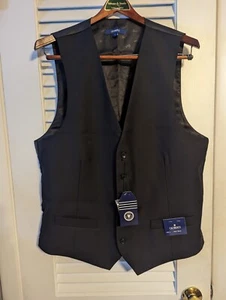 Nwt Gioberti Large Black Formal Vest. Retail $39.95 - Picture 1 of 8