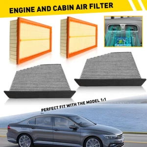 4PCS Air Cabin Filters Kit For Audi Q3 A3 TT Volkswagen Beetle Tiguan Jetta Golf - Picture 1 of 17