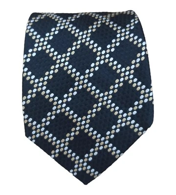 KENZO HOMME Black Geometric Silk Tie ITALY 56"/ 3.7" EC - Image 1 of 4