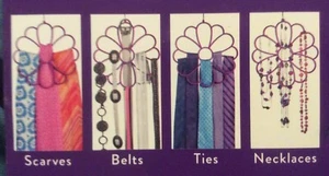 New Joy Mangano Huggable Hangers Flower Accessory Holder Scarf Belt Tie Hanging - Picture 1 of 1