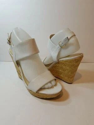 Jessica Simpson 女式白色吸管厚底楔形鞋 - 7.5B 码 — 第 1/4 张图片