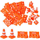  24 pièces jouets poupée clôture de circulation parking panneaux routiers et barrages routiers puzzle