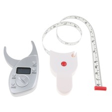 2 in 1 Electronic Digital LCD Body Fat Caliper & Body Tape Measure - Fitness