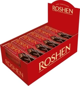 Ukrainian Dark Chocolate Bars Fondant-Chocolate Candy Sweets by Roshen 43gx30pcs - Picture 1 of 2