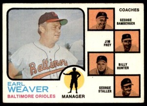 1973 Topps Earl Weaver/George Bamberger/Jim Frey/Billy Hunter/George Staller