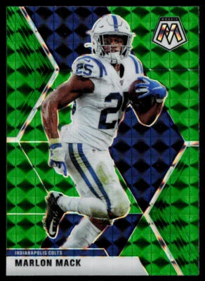 2020 Panini Mosaic #92 Marlon Mack Prizm Green - Image 1 of 2