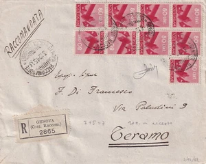 ZZ828-Democratica 80 Cent 9 Exemplars On Racc, From Genoa - Picture 1 of 1