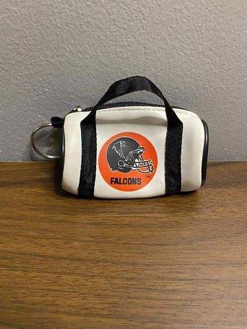 Vintage NFL Atlanta Falcons Duffle Bag Keychain Coin Purse Cover