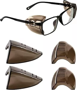 2 Pairs Eye Glasses Side Shields ONLY Flexible Slip on Side Shields - Picture 1 of 3
