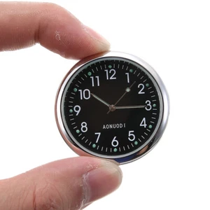 1Pc Car Parts Luminous Mini Quartz Analog Watch Stick-On Clock Glowi In The Dark - Picture 1 of 11