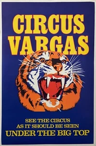 Poster vintage Circo Vargas originale touring c.a. Raro laminato 42" x 28" anni 80! - Foto 1 di 1