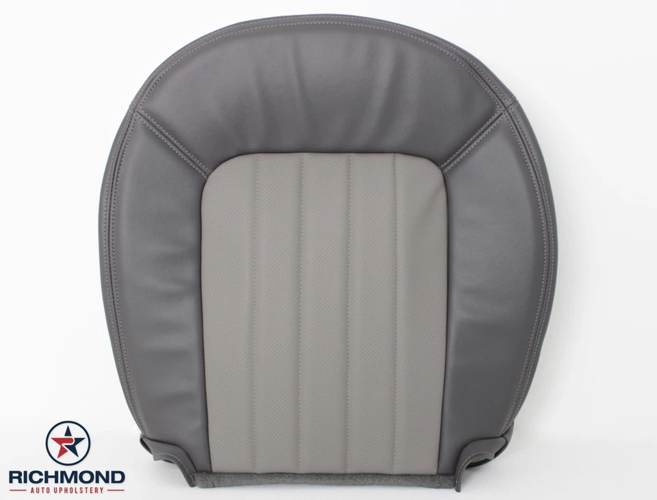 2002 2003 Mercury Mountaineer -Driver Side Bottom Leather Seat Cover 2-Tone Gray - Image 1 of 4
