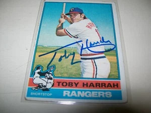 1976 Topps Toby Harrah Autograph Auto #412 Texas Rangers - Bild 1 von 2