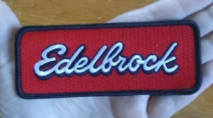 Edelbrock Racing Dealer Service Rat Fink Hot Rod Motorcycle Biker Iron ON PATCH - Picture 1 of 6