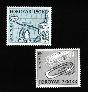 OPC 1982 Faroe Islands Denmark Europa Set Sc#81-82 MNH - Bild 1 von 1