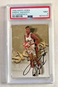 SHERYL SWOOPES 1999 SKYBOX WNBA AUTOGRAPHICS ONCARD AUTO PSA 9 NONE HIGHER POP 8 - Picture 1 of 4