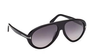 Tom Ford TF988 Camillo-02 Pilot Sunglasses 01B Black 60mm FT0988 AUTHENTIC! - Picture 1 of 19