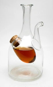 Vintage Italian Wine Carafe With "Freezer" Inside. 13" Tall. Hand Made. Unusual. - Picture 1 of 3