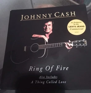 RARE JOHNNY CASH 7" VINYL SINGLE RING OF FIRE A THING CALLED LOVE 1993 LEVIS - Picture 1 of 5