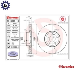 2x BRAKE DISC 09.D529.13 FOR MERCEDES-BENZ CLS E-CLASS/Convertible/T-Model 2.0L - Picture 1 of 10