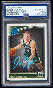 Donte DiVincenzo signierte 2018-19 Donruss Optic Rookie Karte #164 (PSA) Bucks Autogramm - Bild 1 von 2