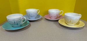 Disney Princess 4er Set Tasse & Untertasse Color Story English Ladies Co. Neu im Karton - Bild 1 von 7