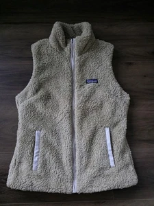 Patagonia Los Gatos Sherpa Weste Damen Medium Beige Full Zip Fleece - Bild 1 von 12
