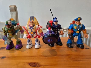 Vintage Fisher Price Rescue Heroes x4 - Roger Houston Rocky Canyon Siren Ivor - Picture 1 of 9