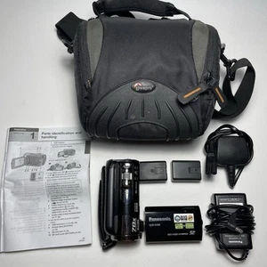 Videocámara Panasonic SDR-H100 80GB HDD + Cargador, 2x Baterías, Guía, Bolsa para Cámara - Imagen 1 de 19