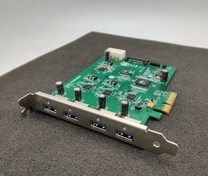 Quad Channel 4-Ports x4 USB 3.0 to PCI E Controller Card U3X4-PCIE4XE101 - Bild 1 von 7