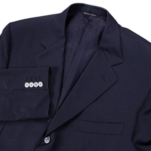 Chaqueta Blazer Abrigo Deportivo Canali Para Hombres 42R Azul Marino Lana 3 Botones Hecho en Italia - Imagen 1 de 15
