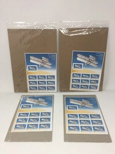 4er Set Full Pane S563940 USA 37 Cent Briefmarken First Controlled Powered Flight - Bild 1 von 5