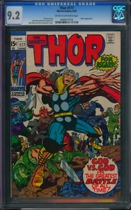 Thor #177 🌟 CGC 9.2 🌟 ¡Aparición Surtur! Cómic Kirby Mighty Thor Marvel 1970 - Imagen 1 de 2