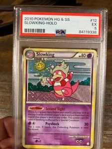 Pokemon 2010 Heart Gold & Soul Silver SLOWKING Holo Swirl #12 PSA 5 RARE - Bild 1 von 2