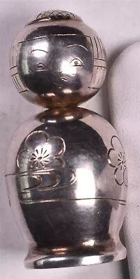 950 Silver Japanese Kokeshi Doll Perfume? Cherry Blossoms • 187.52$