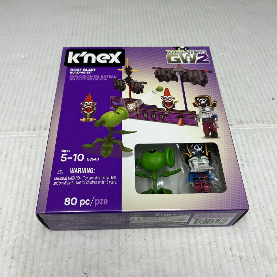 KNEX Plants vs Zombies Boat Blast Building Set New Never Opened Rare - Image 1 of 4