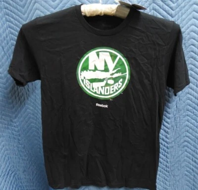 New York NY Islanders Short Sleeve Hockey Game T-Shirt Jersey NHL Reebok - Image 1 of 4