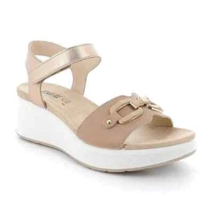 ENVAL SOFT SANDALI CON ZEPPA IN PELLE DONNA 7792111 BEIGE CONFORT DAL 35 AL 40 - Imagen 1 de 3