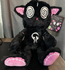 Hypno Cat Plush Black Gothic by Gus Fink New With Tags HypnoCat Plushie 14” - Picture 1 of 10