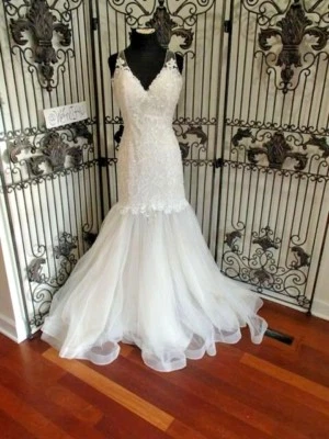 VESTIDO DE NOVIA MAGGIE SOTTERO 1290W TALLA 12 MARFIL SOBRE MARFIL ANTIGUO 8MC564  Foto 1 de 4