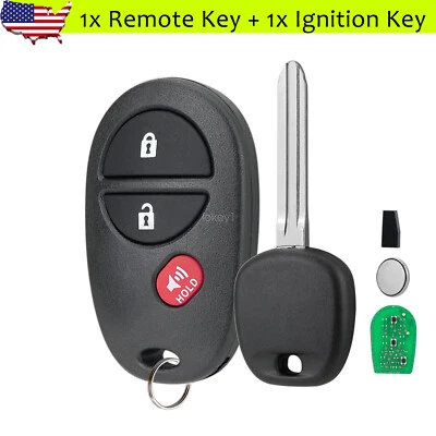 Mando a distancia para Toyota Tundra 2011 2012 2013 2014 2015 2016 2017 + llave con chip G Foto 1 de 4