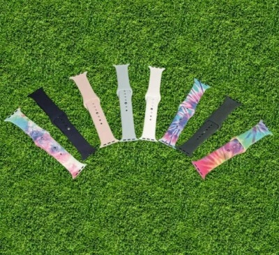 APPLE WATCH SERIES 2 3 4 5 6 7 8 9 10 38/40/42/44/45 SILICONE STRAP ALL COLOURS