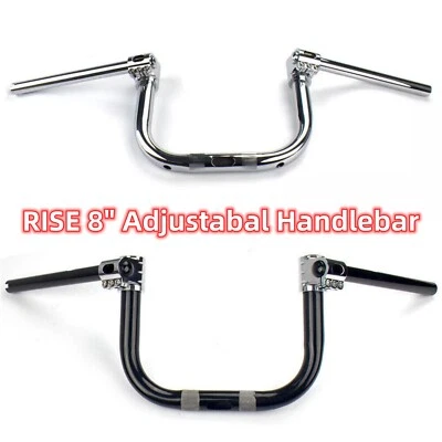 Guidão ajustável 8" elevação 1,25" para Harley Road King FLFB FLSL FXBR 2018-UP - Imagem 1 de 4