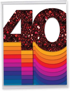 The Best Card - 40Th Big Happy Anniversary Card (8.5 X 11 Inch) - Wedding Annive - Picture 1 of 8