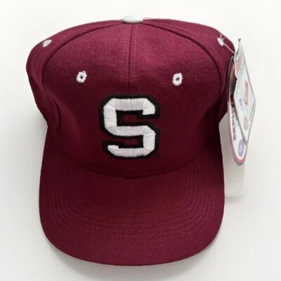 University Of Stanford Cardinal Hat Size 7 Burgundy Stitched Fitted Zephyr Cap - Image 1 of 4