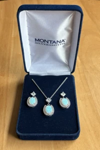 Montana Silversmiths Luck In The Evening Sky Jewlery Set W/Opal & Cubic Zirconia - Picture 1 of 11