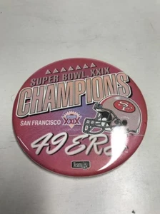 Super Bowl XXIX Champions San Francisco 49ers NFL Football Pinback Button M1 - Picture 1 of 2