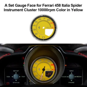 For Ferrari 458 Italia Spider Instrument A Set Gauge Face 10000rpm Color Yellow - Picture 1 of 8