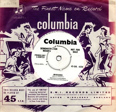 Norrie Paramor:Enchanted April/Marianina:UK Columbia:DJ - Image 1 of 2