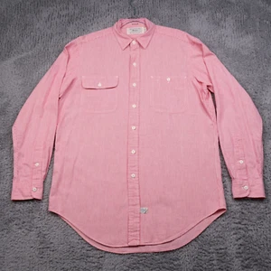 Polo Ralph Lauren Authentic Latzhose Hemd Rosa Streifen Herren Medium Knopfleiste - Bild 1 von 16